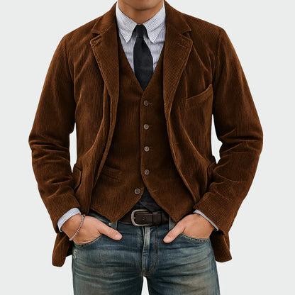 VALTRO™ Men's Velvet Blazer and Vest Set